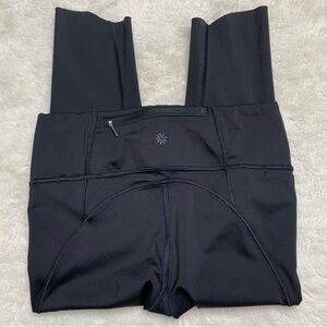 Athleta Women's Black Velocity Stash Pocket Cropped Capri Leggings Size XXS